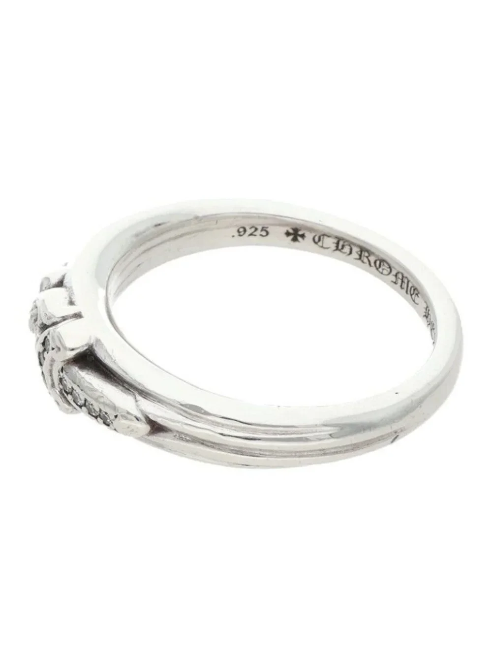 Chrome Hearts Baby Clsc P D Classic Dagger Pave Diamond Silver Ring